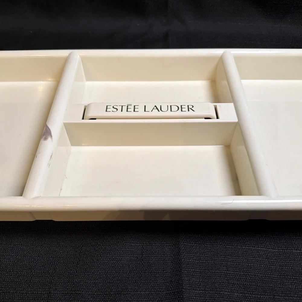 Vintage Estée Lauder Makeup Perfume Organizer Tray W/Collapsible Handle 18